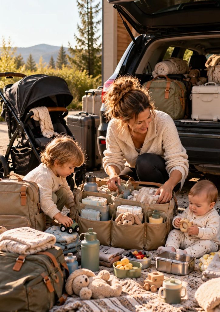 First Road Trip with a Baby and Toddler 1 screen free toddler